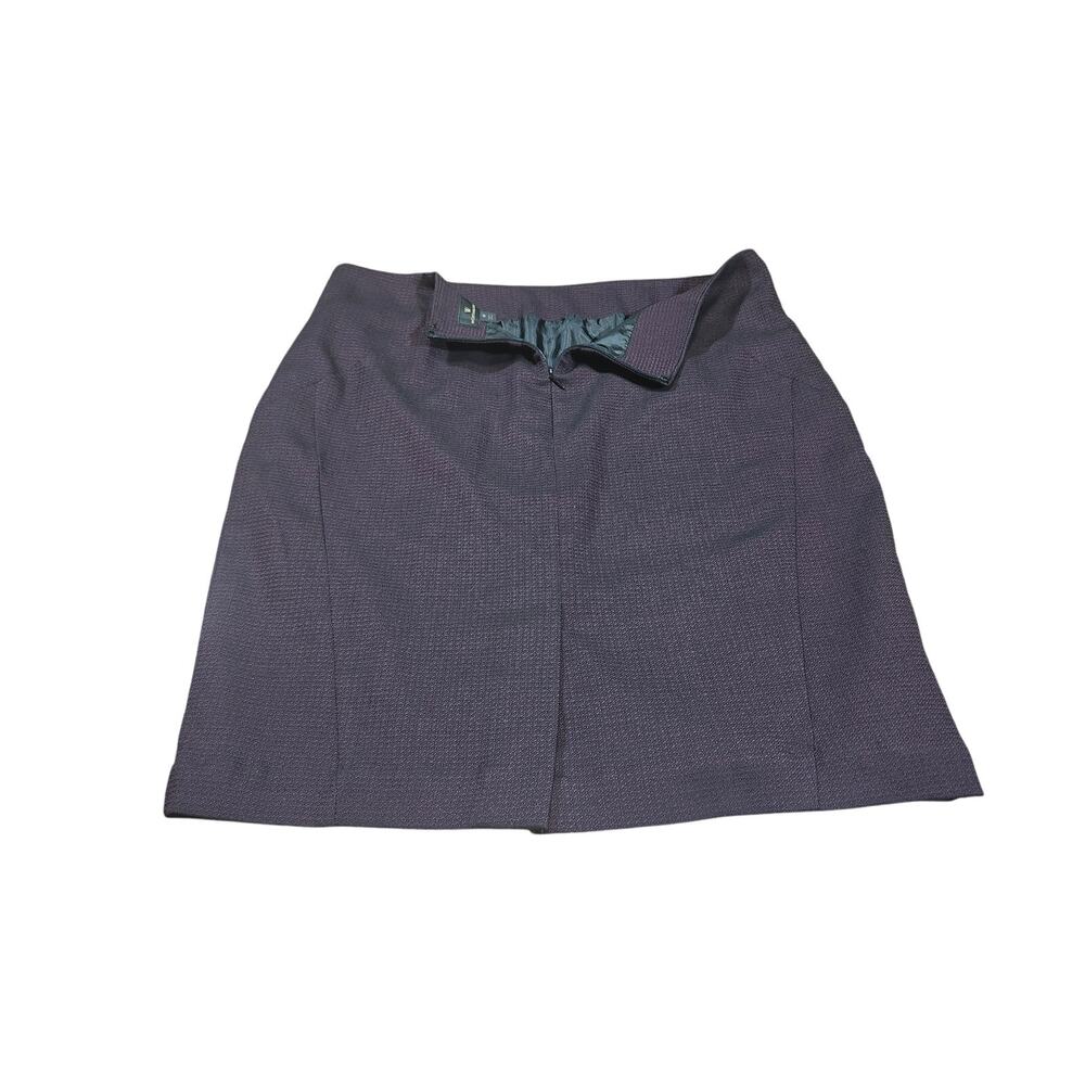 Worthington Straight Pencil Knee Length Skirt 16 Purple Lined Slit Career Wear - Picture 6 of 8